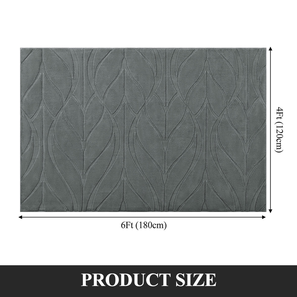 MeyJey Small Shag Area Rug for Living Room Modern Geometric High-Low Cut Machine Washable Rugs for Bedroom Dinning Room Office Decor Non-Slip Soft Carpet