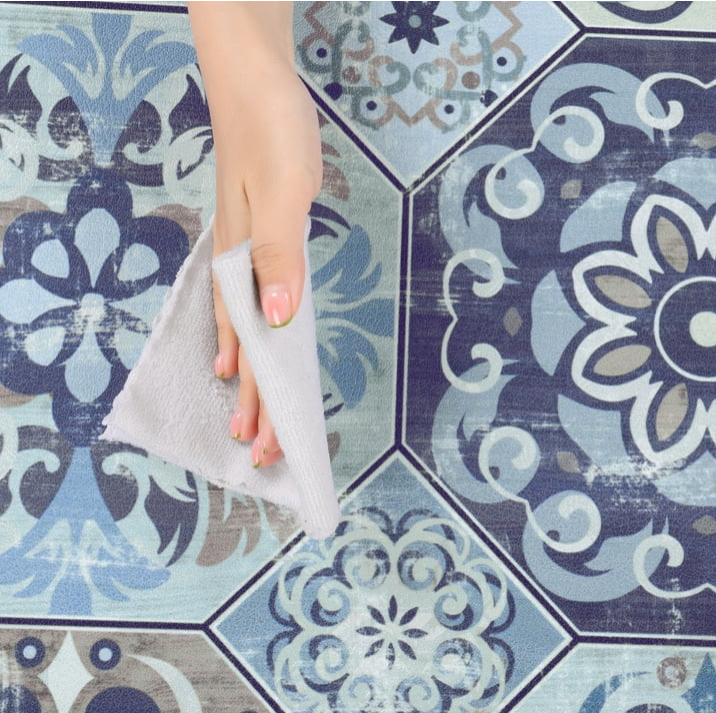 MeyJey Boho Kitchen Rug Set of 2, Non-Slip Anti-Fatigue Waterproof Cushioned Mat for Kitchen, Dining & Laundry Room, 20"x31.5"+20"x59"