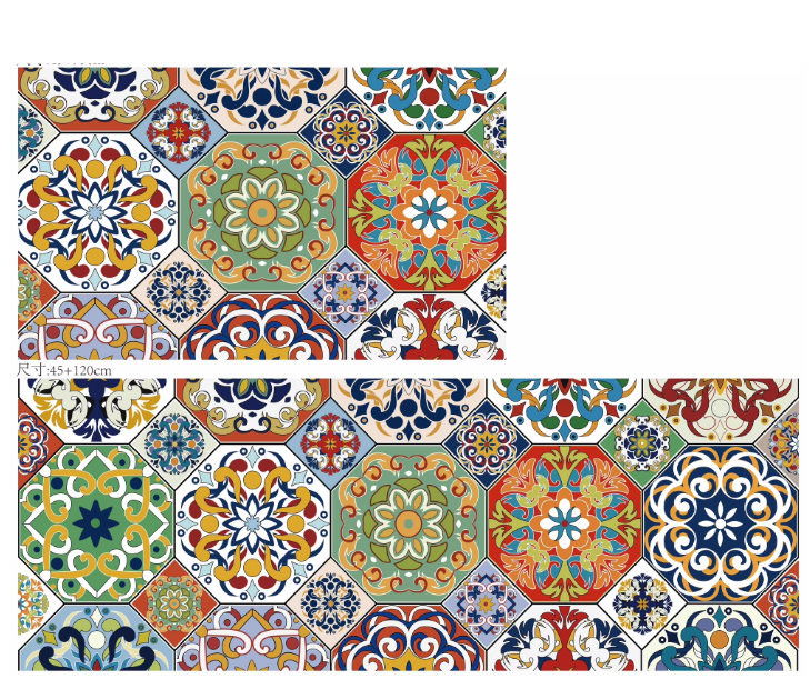 MeyJey Boho Kitchen Rug Set of 2, Non-Slip Anti-Fatigue Waterproof Cushioned Mat for Kitchen, Dining & Laundry Room, 20"x31.5"+20"x59"