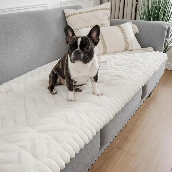MeyJey Geometric Jacquard Sofa Cover, Non Slip Washable Pet Friendly Slipcover for Indoor Home Dogs Cats