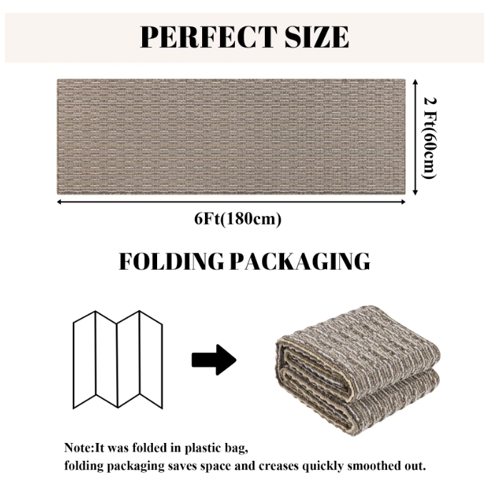 MeyJey Runner Rug for Hallway, Non slip Machine Washable Runners Floor Mats for Entryway Doormat Bathroom Kitchen Laundry Room