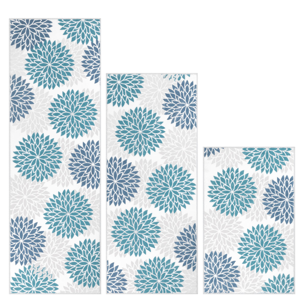 MeyJey Kitchen Rug Anti-Fatigue Mat Set for Kitchen, 2 Piece Non-Slip Waterproof Comfort Cushioned Floor Mats 20"x31.5"+20"x59"