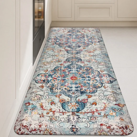MeyJey 4/5 Inch Thick Anti Fatigue Kitchen Rug, Non Slip Waterproof Floor Mats for Kitchen Sink Laundry Office