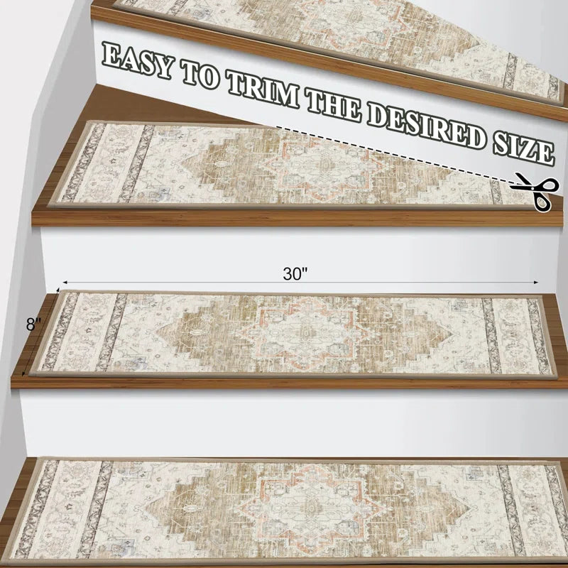 MeyJey Non-Slip Indoor Stair Treads (Set of 15)