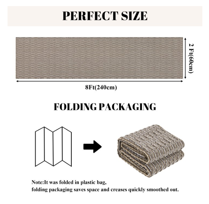 MeyJey Runner Rug for Hallway, Non slip Machine Washable Runners Floor Mats for Entryway Doormat Bathroom Kitchen Laundry Room