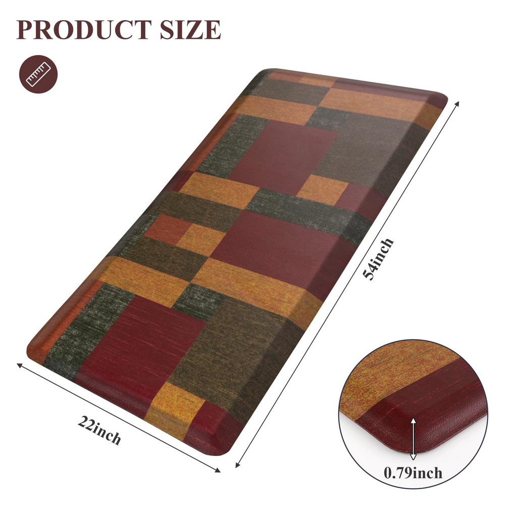MeyJey 4/5 Inch Thick Anti Fatigue Kitchen Rug, Non Slip Waterproof Floor Mats for Kitchen Sink Laundry Office