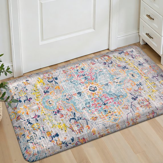 MeyJey 4/5 Inch Thick Anti Fatigue Kitchen Rug, Non Slip Waterproof Floor Mats for Kitchen Sink Laundry Office