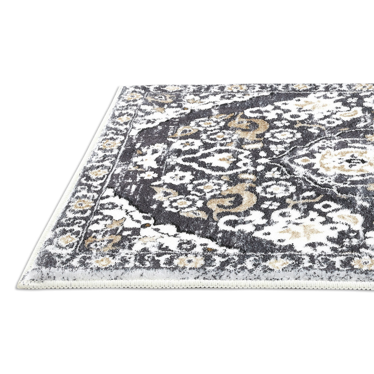 MeyJey Boho Indoor Hallway Runner Rug, Oriental Non Slip Machine Washable Area Rug Distressed Vintage Floor Carpet for Bedroom Kitchen Dinning/Living/Laundry Room