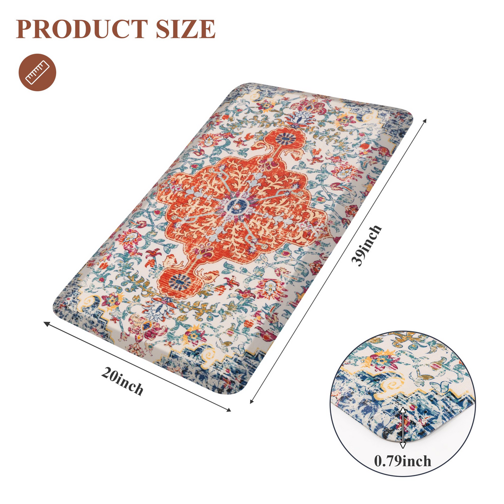 MeyJey 4/5 Inch Thick Anti Fatigue Kitchen Rug, Non Slip Waterproof Floor Mats for Kitchen Sink Laundry Office