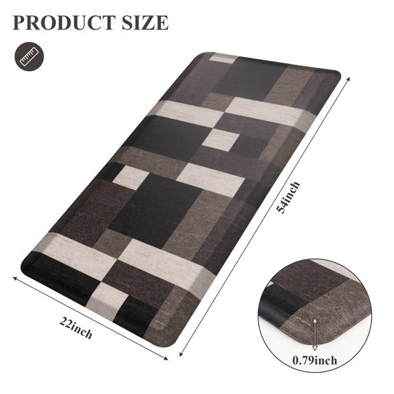 MeyJey 4/5 Inch Thick Anti Fatigue Kitchen Rug, Non Slip Waterproof Floor Mats for Kitchen Sink Laundry Office