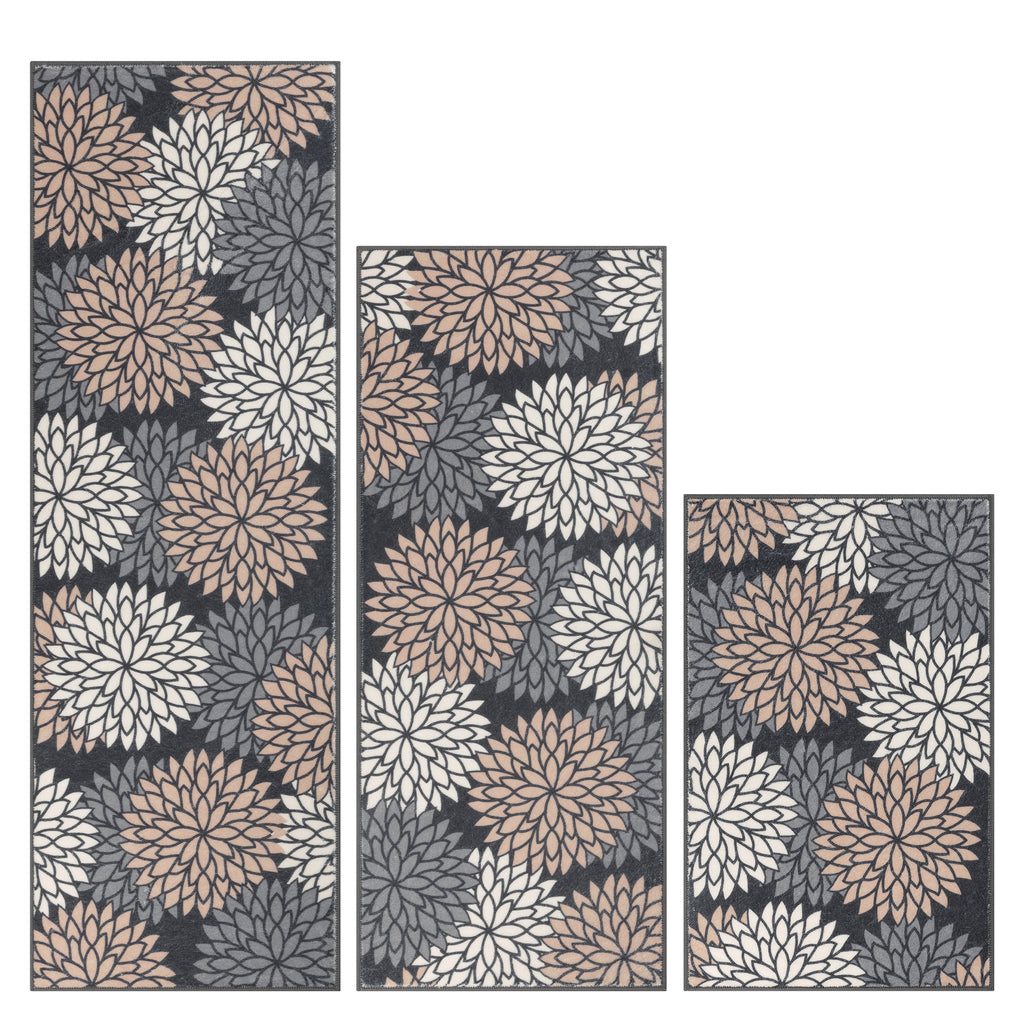 MeyJey Kitchen Rug Anti-Fatigue Mat Set for Kitchen, 2 Piece Non-Slip Waterproof Comfort Cushioned Floor Mats 20"x31.5"+20"x59"