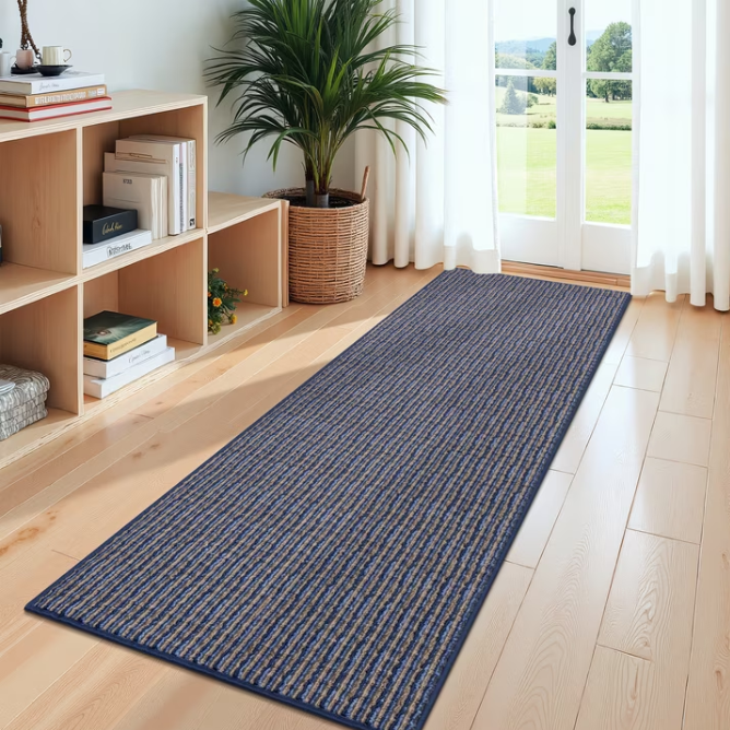 MeyJey Runner Rug for Hallway, Non slip Machine Washable Runners Floor Mats for Entryway Doormat Bathroom Kitchen Laundry Room