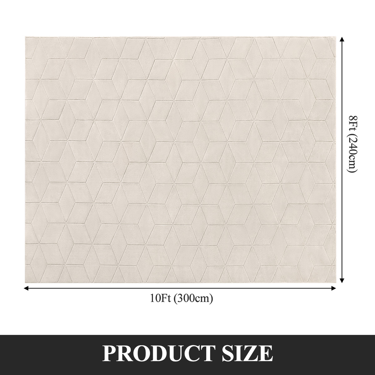 MeyJey Small Shag Area Rug for Living Room Modern Geometric High-Low Cut Machine Washable Rugs for Bedroom Dinning Room Office Decor Non-Slip Soft Carpet