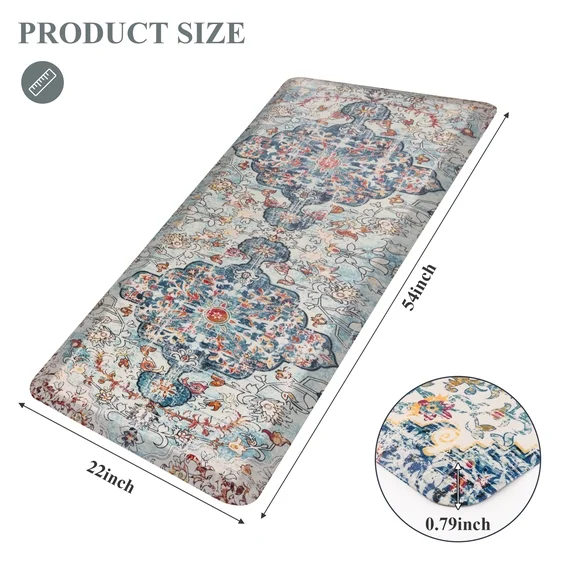 MeyJey 4/5 Inch Thick Anti Fatigue Kitchen Rug, Non Slip Waterproof Floor Mats for Kitchen Sink Laundry Office