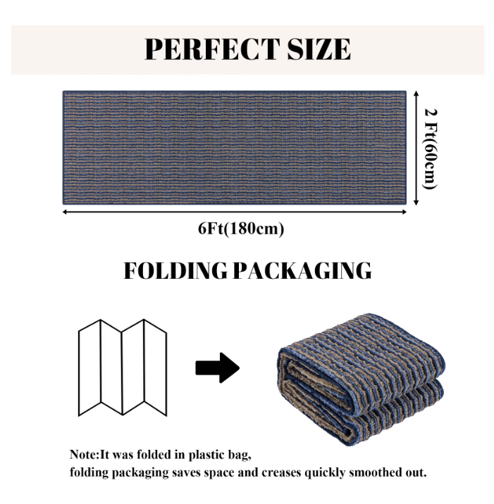 MeyJey Runner Rug for Hallway, Non slip Machine Washable Runners Floor Mats for Entryway Doormat Bathroom Kitchen Laundry Room