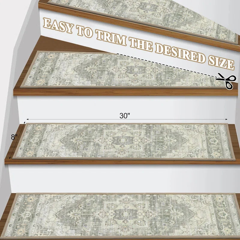 MeyJey Non-Slip Indoor Stair Treads (Set of 15)