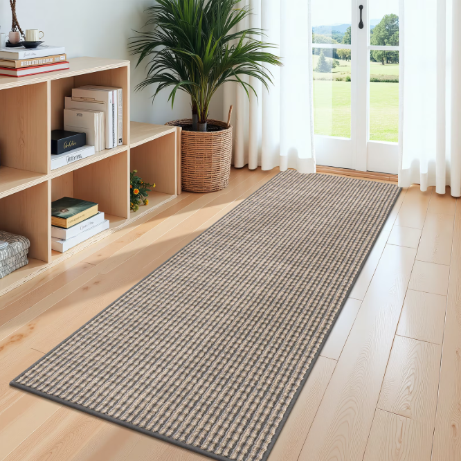 MeyJey Runner Rug for Hallway, Non slip Machine Washable Runners Floor Mats for Entryway Doormat Bathroom Kitchen Laundry Room