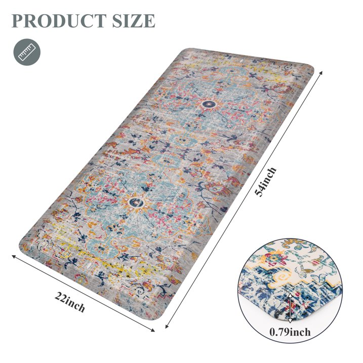 MeyJey 4/5 Inch Thick Anti Fatigue Kitchen Rug, Non Slip Waterproof Floor Mats for Kitchen Sink Laundry Office