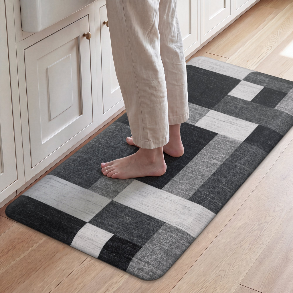 MeyJey 4/5 Inch Thick Anti Fatigue Kitchen Rug, Non Slip Waterproof Floor Mats for Kitchen Sink Laundry Office