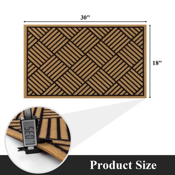 MeyJey Doormat Floral for Indoor Outdoor, Non Slip Door Mat Absorbent Utility Entryway Rug for Front Back Door, Dirt Trapper, All Season