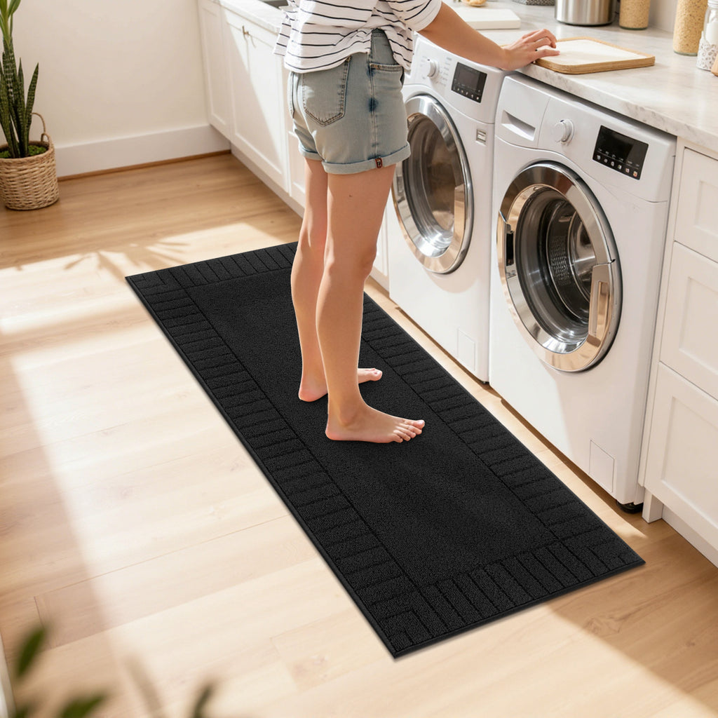 MeyJey Kitchen Rug Set 3 Piece, Non Slip Kitchen Floor Mats Machine Washable Mats for Home Floor and Living Room