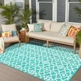 MeyJey  Outdoor Rug Reversible Waterproof Oversize Indoor/Outdoor Plastic Mat for RV, Camping, Patio, Teal