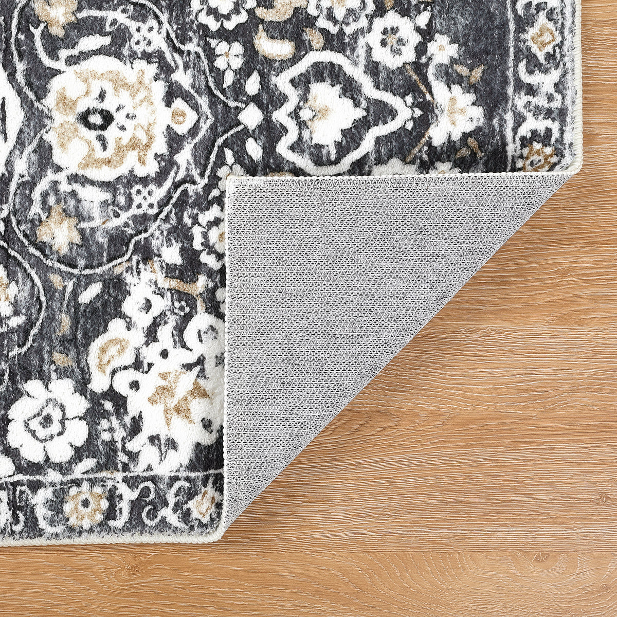 MeyJey Boho Indoor Hallway Runner Rug, Oriental Non Slip Machine Washable Area Rug Distressed Vintage Floor Carpet for Bedroom Kitchen Dinning/Living/Laundry Room