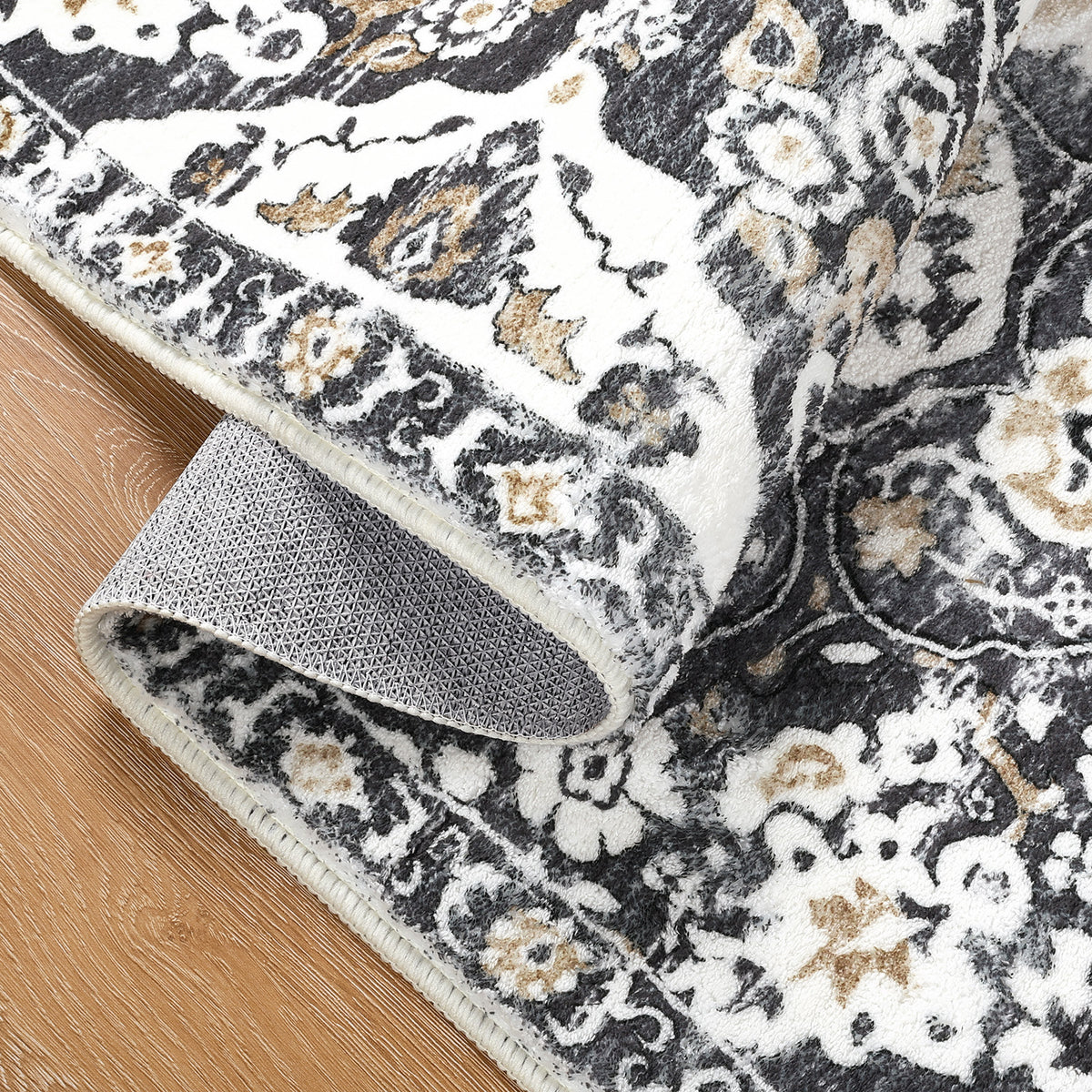 MeyJey Boho Indoor Hallway Runner Rug, Oriental Non Slip Machine Washable Area Rug Distressed Vintage Floor Carpet for Bedroom Kitchen Dinning/Living/Laundry Room