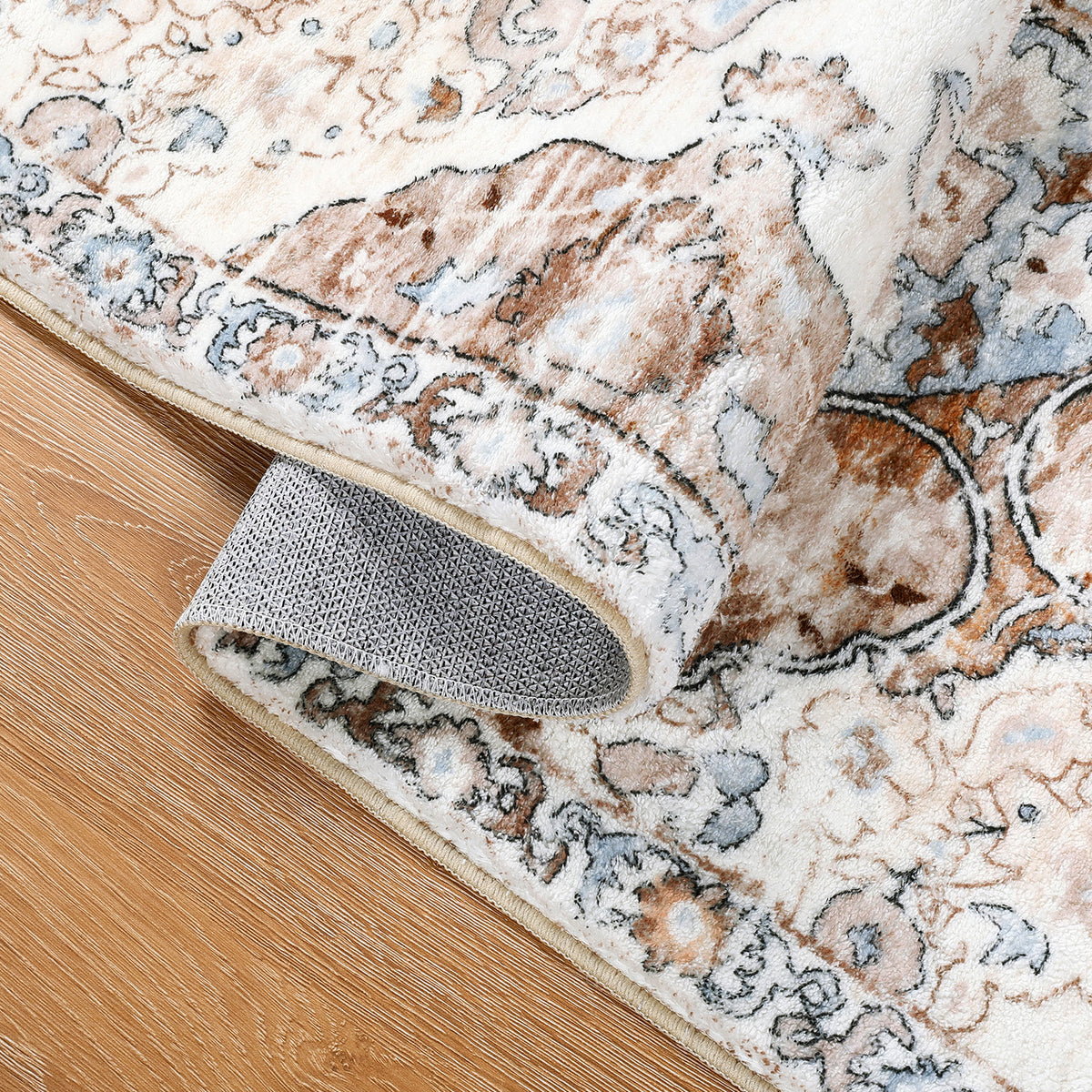 MeyJey Boho Indoor Hallway Runner Rug Oriental Non Slip Machine Washable Area Rug Distressed Vintage Floor Carpet for Bedroom Kitchen Dinning/Living/Laundry Room