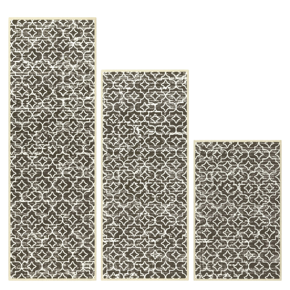 MeyJey Kitchen Rug Set 3 Piece, Non Slip Machine Washable Mats for Home Floor and Living Room
