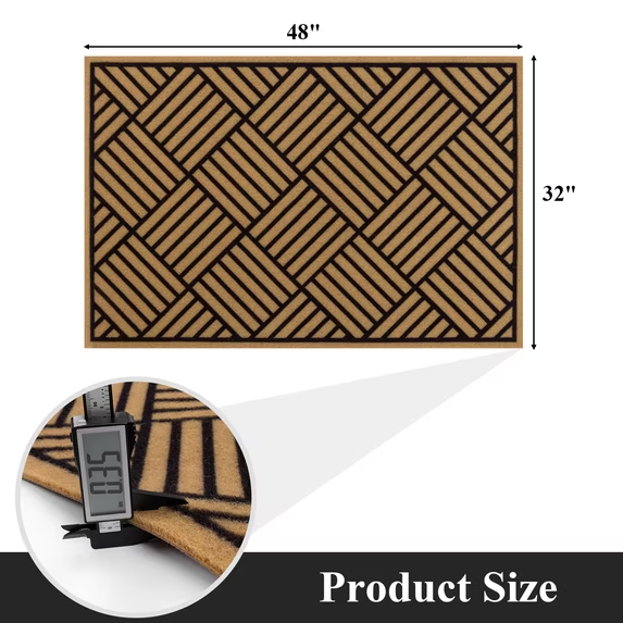 MeyJey Doormat Floral for Indoor Outdoor, Non Slip Door Mat Absorbent Utility Entryway Rug for Front Back Door, Dirt Trapper, All Season