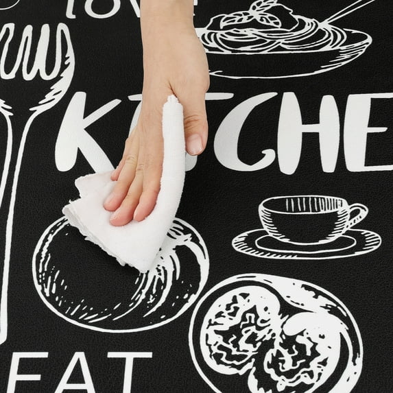 MeyJey Farmhouse Kitchen Rug Set of 2, Non-Slip Anti-Fatigue Waterproof Cushioned Mat for Kitchen, Dining & Laundry Room, 20"x31.5"+20"x59"